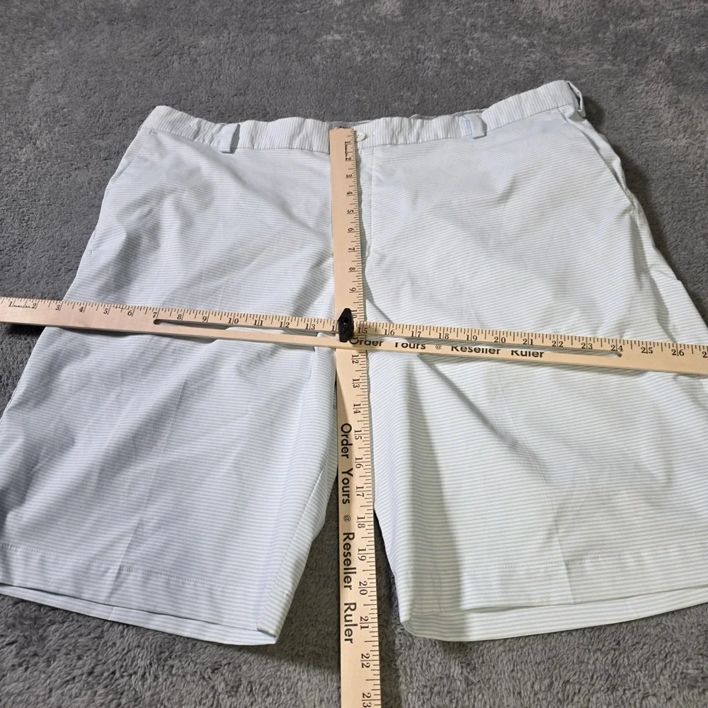 Nike Mens 40 Golf Shorts Light Blue White‎ Striped Dri-FIT Tour Performance